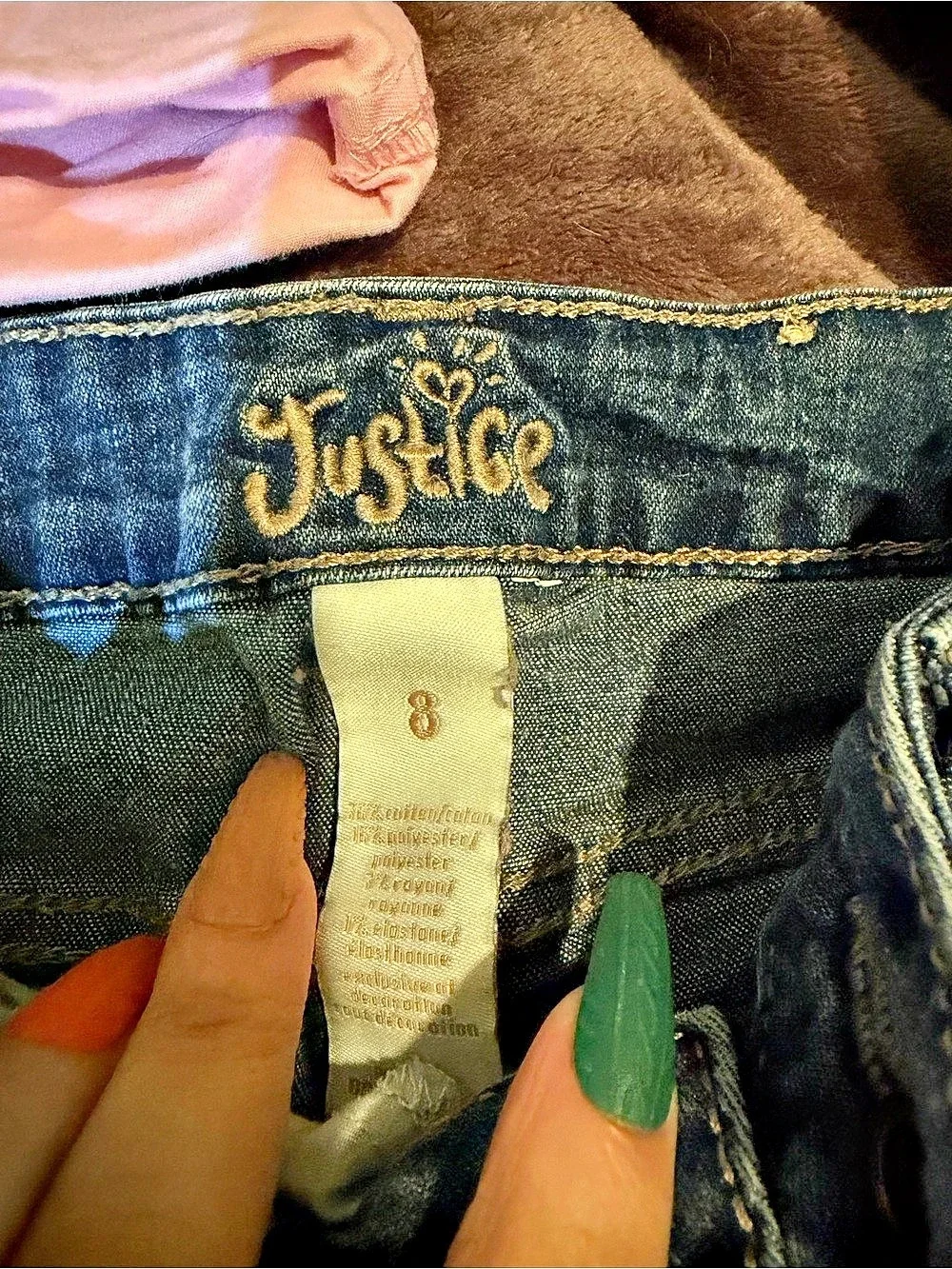 Justice gold hardware